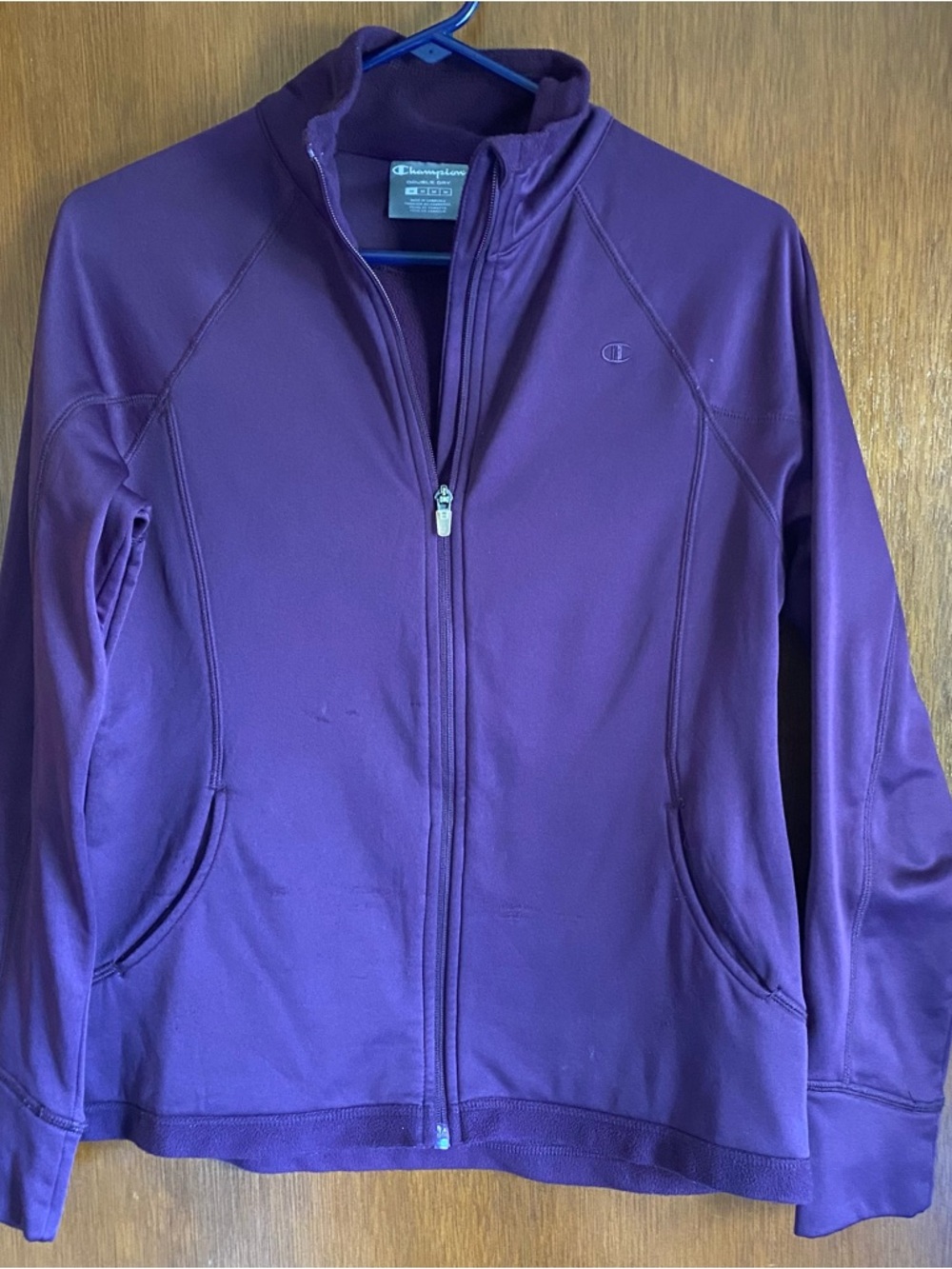 Champion Double Dry fleece full zip jacket in Deep Purple/eggplant